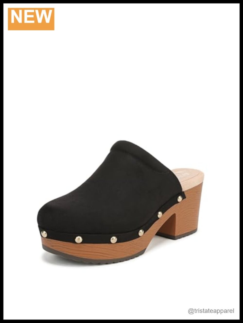 Platform Clogs Studded Slip On Mules Comfort